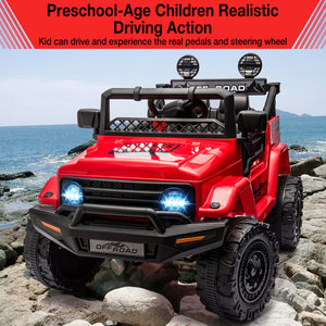 12V Ride-On Electric Car for Kids with Remote Control, LED Lights, and 3 Speed Settings Trend Times 22