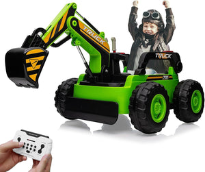 12V Electric Ride-On Excavator Toy Vehicle with Motorized Arm for Kids Trend Times 10