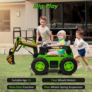 12V Electric Ride-On Excavator Toy Vehicle with Motorized Arm for Kids Trend Times 7