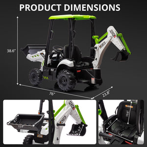 12V Ride-On Movable Excavator Construction Truck Toy for Ages 1-5 Years Trend Times 11