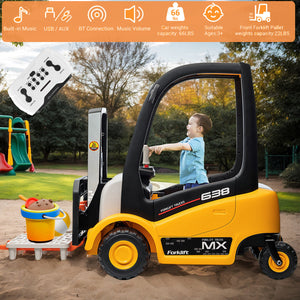 12V Electric Ride-On Forklift Construction Car with Bluetooth and Remote Control Trend Times 0