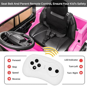 12V Pink Battery-Powered Ride-On Truck Licensed Chevrolet Silverado for Kids Trend Times 8