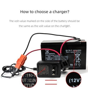 12V Ride-On Toy Battery Charger Power Adapter with Square Plug for Kids Electric Car Trend Times 6