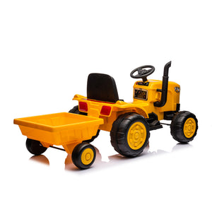 12V Battery-Powered Motorized Ride-On Tractor with Detachable Trailer for Kids Ages 3-6 Trend Times 26