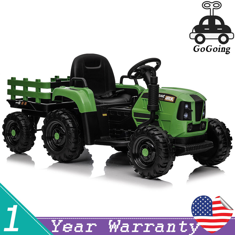 12V Ride-On Tractor with Remote Control and Bluetooth, 3-Speed Kids Toy for Ages 3-6 Trend Times 0
