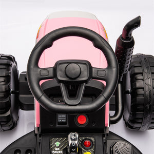 12V Ride-On Tractor with Remote Control and Bluetooth, 3-Speed Kids Toy for Ages 3-6 Trend Times 10