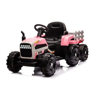 12V Ride-On Tractor with Remote Control and Bluetooth, 3-Speed Kids Toy for Ages 3-6 Trend Times 16