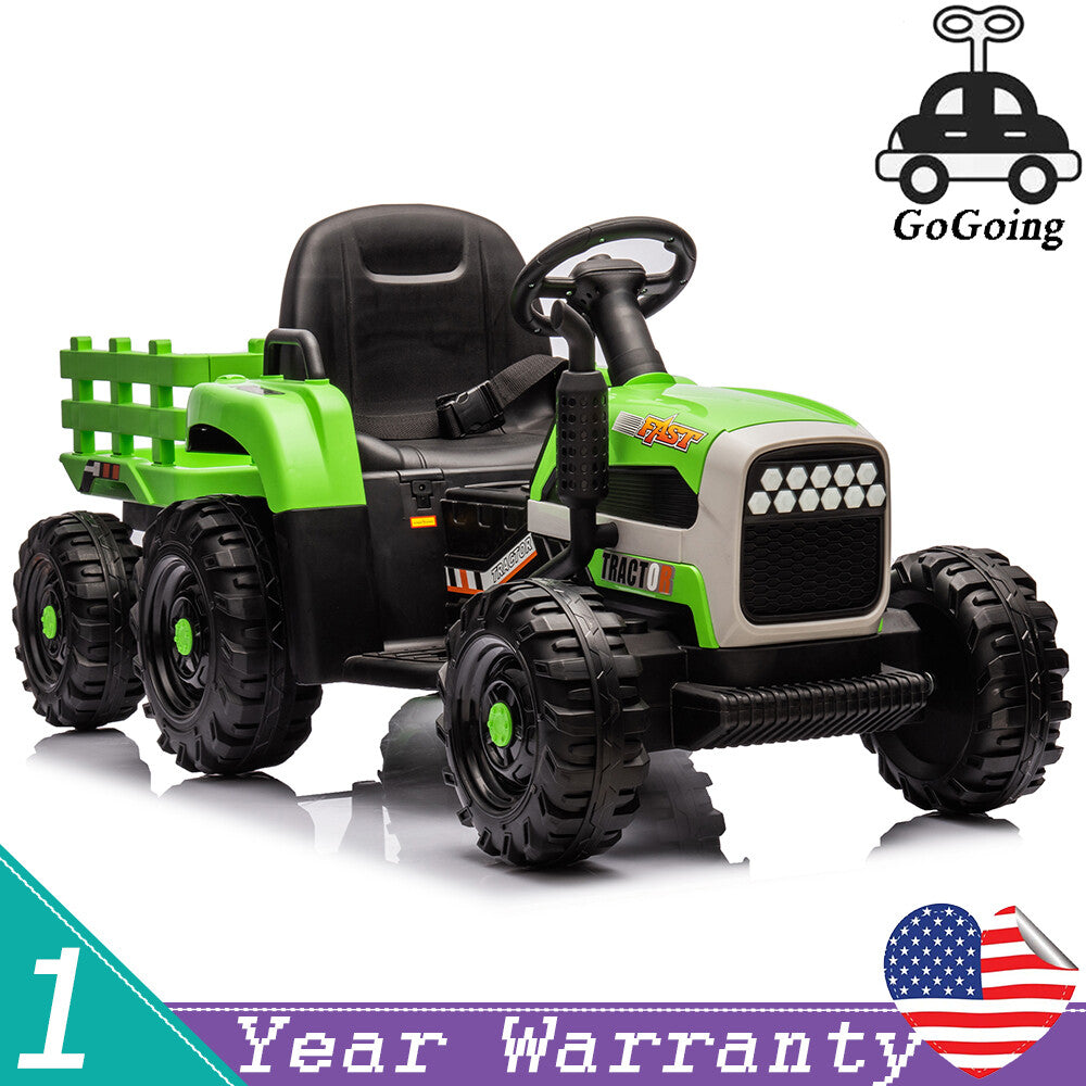 12V Ride-On Tractor with Remote Control and Bluetooth, 3-Speed Kids Toy for Ages 3-6 Trend Times 0