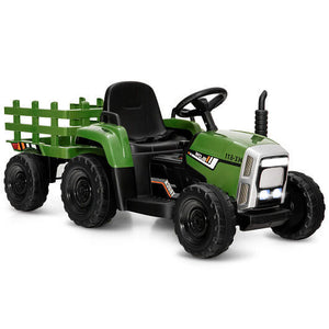12V Ride-On Tractor with 3-Gear Shift and Ground Loader for Kids Ages 3+ Dark Green Trend Times Variant 0