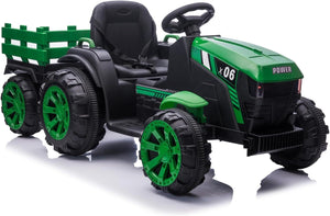 12V Battery-Powered Electric Ride-On Tractor with Trailer for Kids Trend Times 8