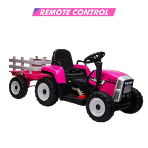 12V Ride-On Tractor with Trailer and Remote Control Speed Adjustment Trend Times 1