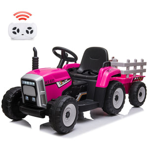 12V Ride-On Tractor with Trailer and Remote Control Speed Adjustment Trend Times Variant 0
