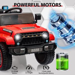 12V Electric Ride-On 4-Wheeler Truck Car for Kids with Music and 3 Speed Settings Trend Times 2