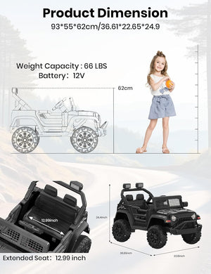 12V Ride-On Truck Car with Parent Remote Control Trend Times 4