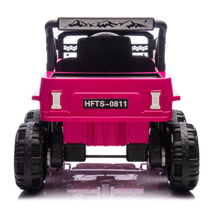 12V Electric Ride-On Jeep Truck Car with Remote Control and Slow Start for Kids Pink Trend Times 9