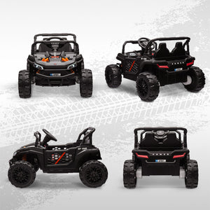 12V Ride-On UTV Truck Toy with 4-Wheel Suspension and Remote Control in Black Trend Times 10