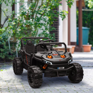 12V Ride-On UTV Truck Toy with 4-Wheel Suspension and Remote Control, Black Trend Times 8
