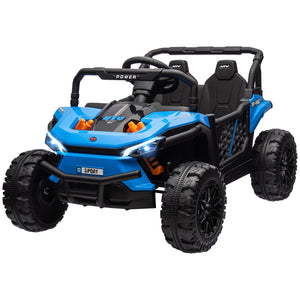 12V Ride-On UTV Truck Toy with 4-Wheel Suspension and Remote Control in Blue Trend Times 3
