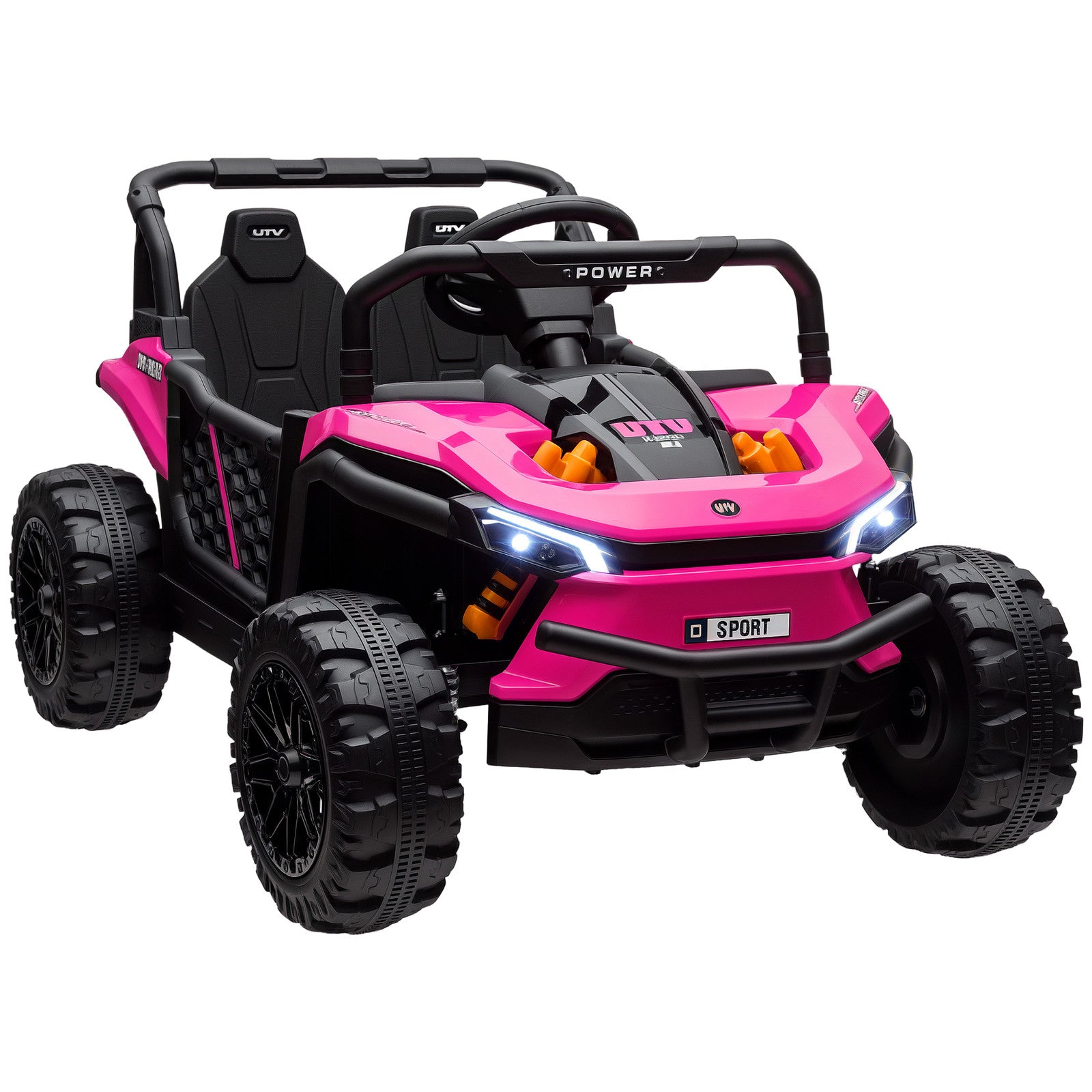 12V Pink Ride-On UTV Truck Toy with Remote Control and 4-Wheel Suspension Trend Times 0