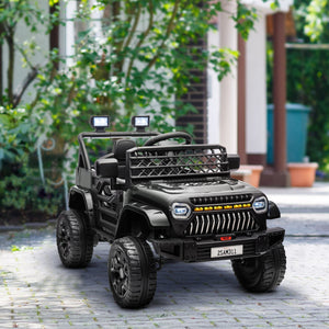 12V Ride-On Truck with Spring Suspension and Remote Control in Black Trend Times 8