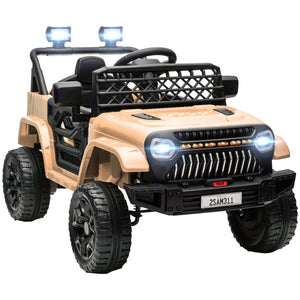 12V Ride-On Truck with Spring Suspension, Remote Control, Khaki Trend Times Variant 0