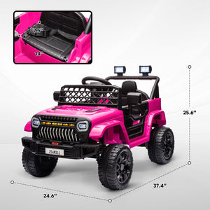 12V Pink Ride-On Truck with Spring Suspension and Remote Control Trend Times 1