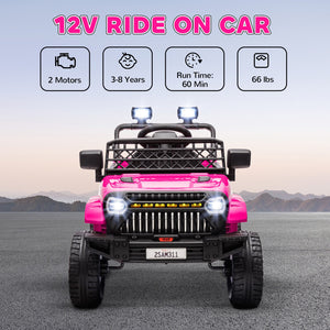 12V Pink Ride-On Truck with Spring Suspension and Remote Control Trend Times 4