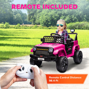 12V Pink Ride-On Truck with Spring Suspension and Remote Control Trend Times 7
