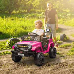 12V Pink Ride-On Truck with Spring Suspension and Remote Control Trend Times 1