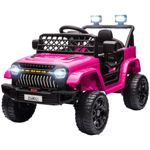 12V Pink Ride-On Truck with Spring Suspension and Remote Control Trend Times 3