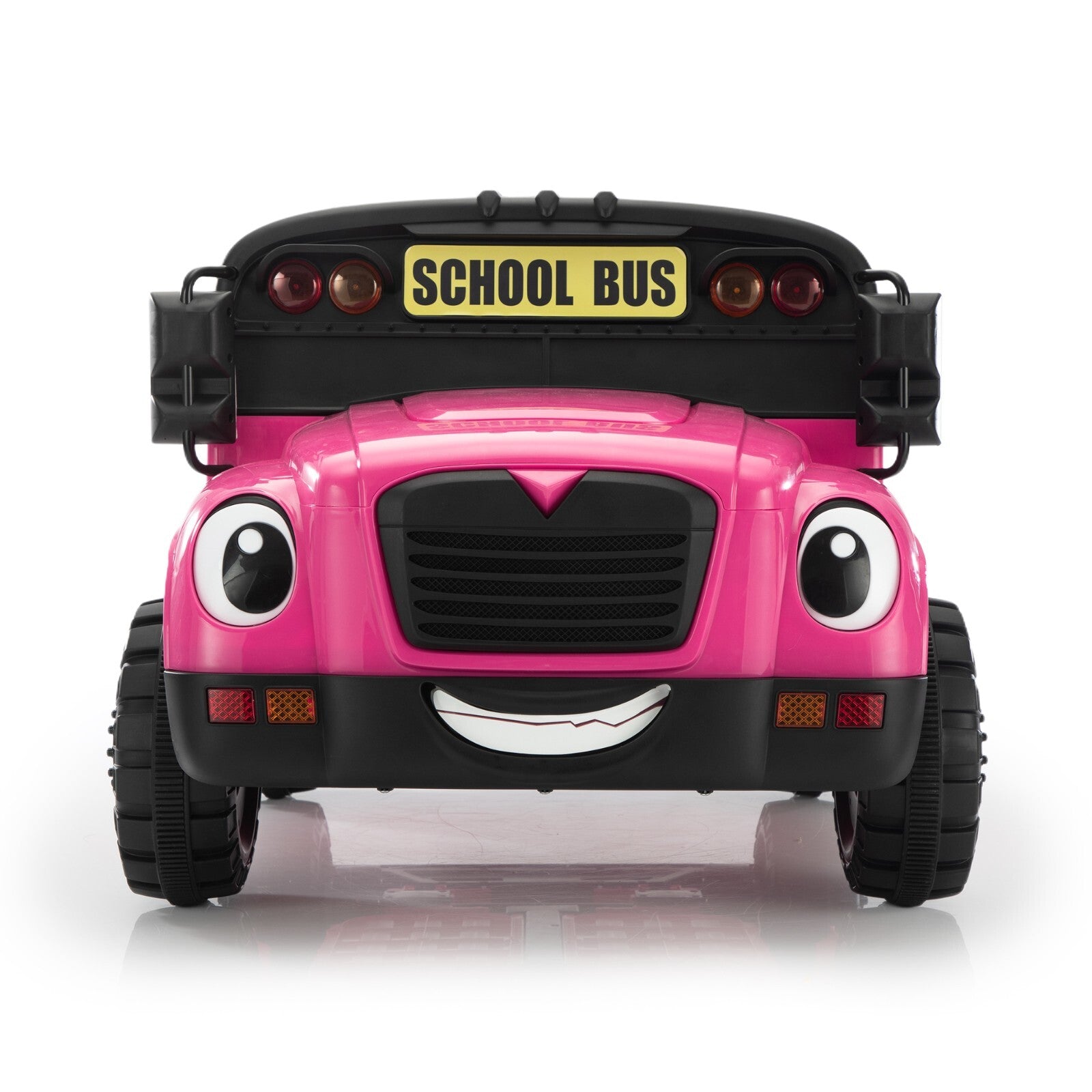 12V Kids School Bus Ride-On Toy with 1 Seat, Remote Control, LED Lights, and Power Display Trend Times 1