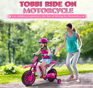 12V Electric Battery-Powered Kids Motorcycle Ride-On Toy with 2-Speed Settings Trend Times 10