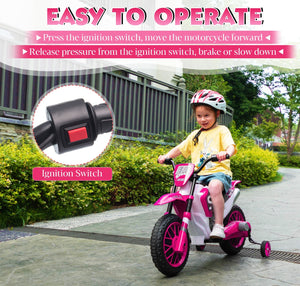 12V Electric Battery-Powered Kids Motorcycle Ride-On Toy with 2-Speed Settings Trend Times 9