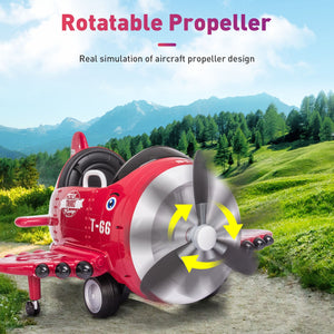 12V Electric Ride-On Airplane with RC and Realistic Sound Effects Trend Times 14