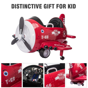 12V Electric Ride-On Airplane with RC and Realistic Sound Effects Trend Times 17