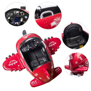 12V Electric Ride-On Airplane with RC and Realistic Sound Effects Trend Times 9