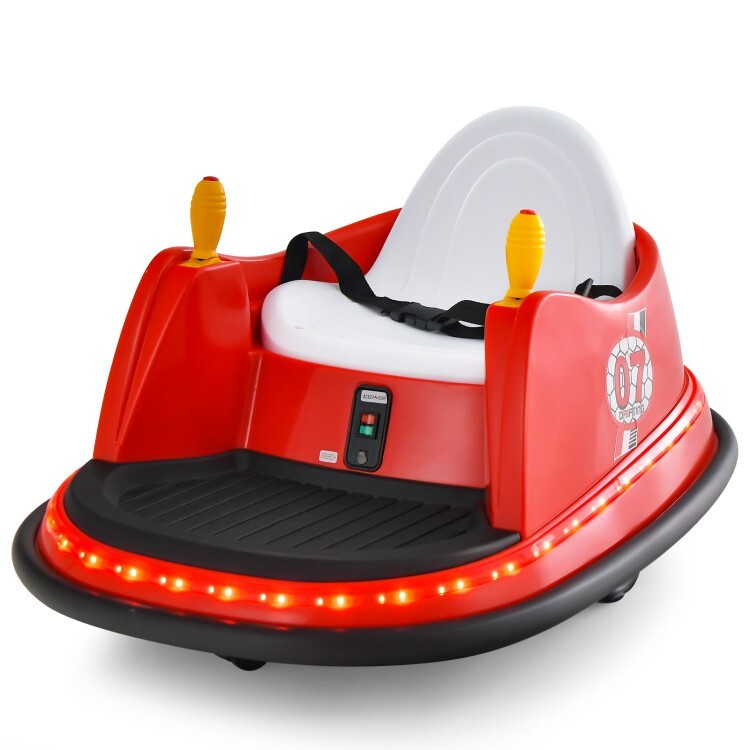 12V Toddler Electric Ride-On Bumper Car Toy with Flashing Lights and Spacious Pedal Area Trend Times 0