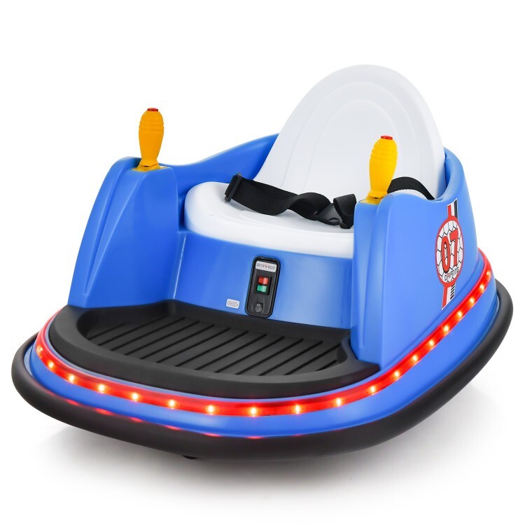 12V Toddler Electric Ride-On Bumper Car Toy with Spacious Pedal Area and Flashing Lights Trend Times 0