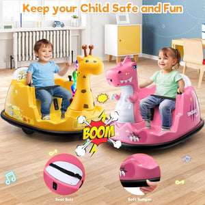 12V Electric Toddler Bumper Car with Parental Remote Control for Ages 18 Months to 6 Years Trend Times 12