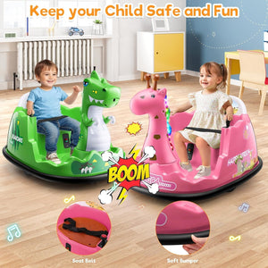 12V Electric Toddler Bumper Car with Parental Remote Control for Ages 18 Months to 6 Years Trend Times 2