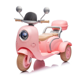 12V Two-Motor Kids Ride-On Electric Two-Seater Motorcycle Pink Level-Up Trend Times 8
