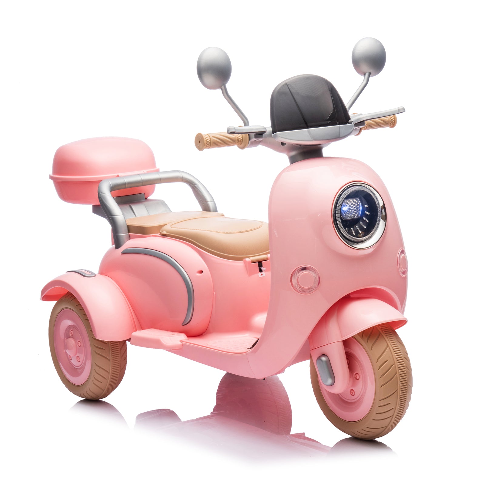 12V Two-Motor Kids Ride-On Electric Two-Seater Three-Wheel Motorcycle Trend Times 0