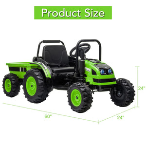 12V Upgraded Electric Ride-On Tractor with Trailer and Remote Control for Kids Trend Times 15