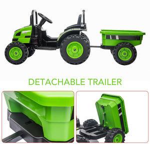 12V Upgraded Electric Ride-On Tractor with Trailer and Remote Control for Kids Trend Times 17