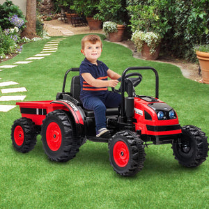 12V Upgraded Electric Ride-On Tractor with Trailer and Remote Control for Kids Trend Times 5