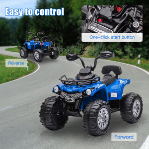 12V Black Electric Kids Ride-On ATV 4-Wheeler Quad with USB, Music, and LED Lights Trend Times 1