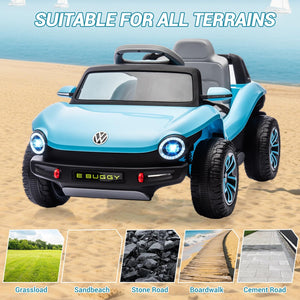 12V VW Beetle Kids Electric Ride-On Car with Remote Control, Lights, Music, and USB Port Trend Times 24