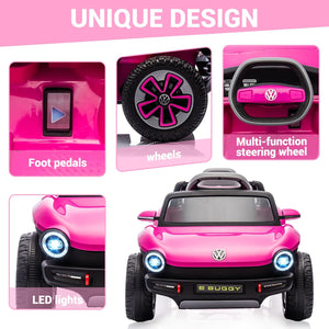 12V VW Beetle Kids Electric Ride-On Car with Remote Control, Lights, Music, and USB Port Trend Times 26