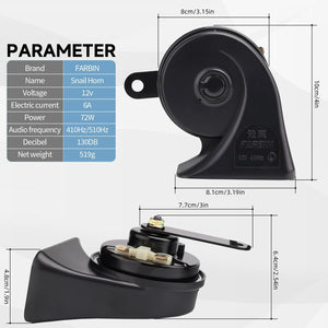 12V Waterproof Loud Train Horn Kit with Relay and Harness for Truck Car Trend Times 5