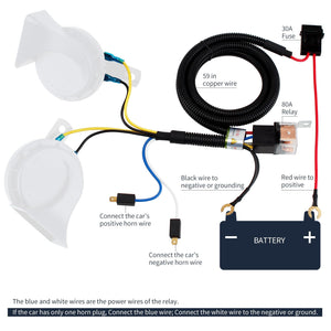 12V Waterproof Loud Train Horn Kit with Relay and Harness for Truck Car Trend Times 6